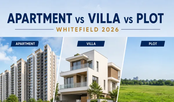 Apartment vs Villa vs Plot in Whitefield 2026 Featured Image of Apartment vs Villa vs Plot in Whitefield 2026